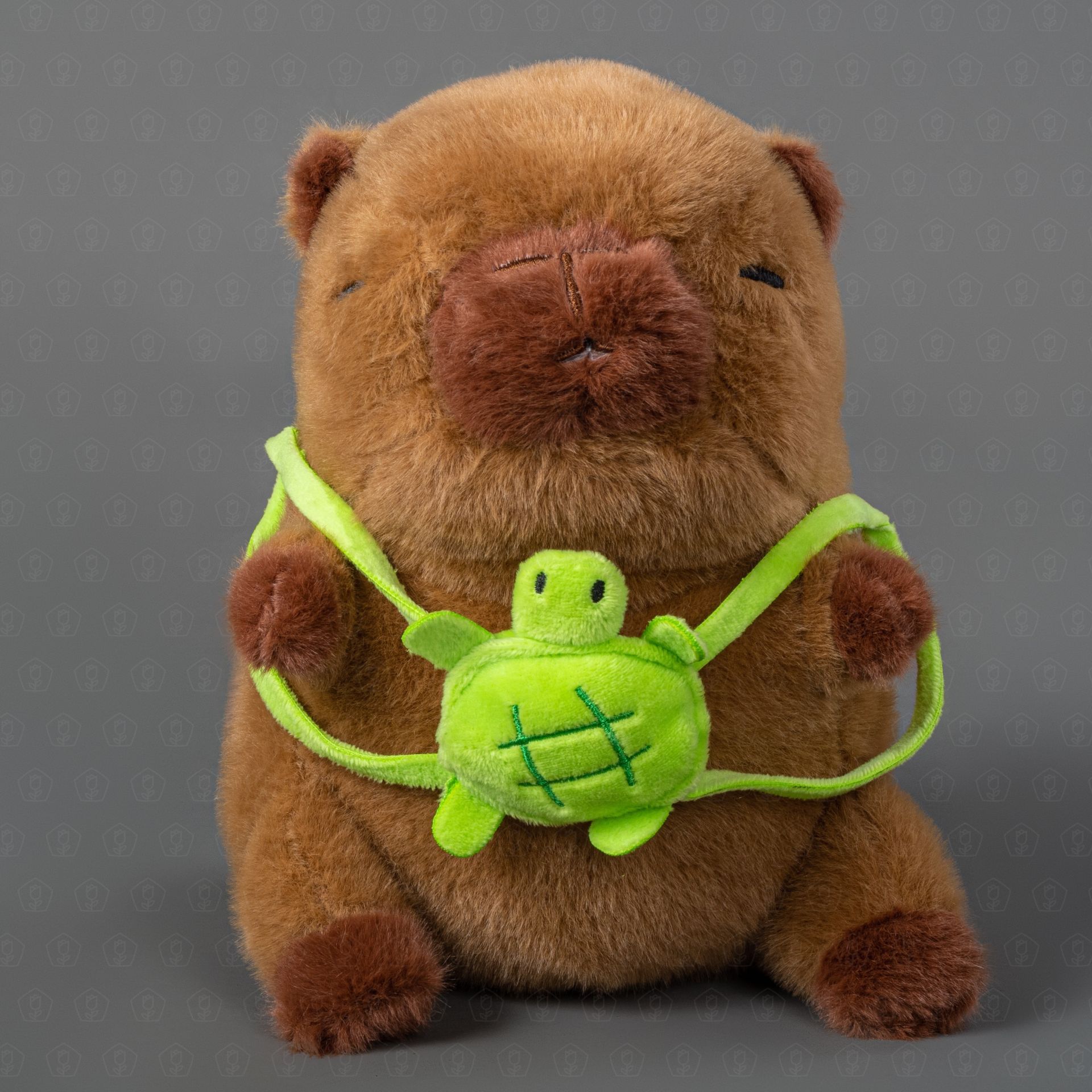 Мягкая игрушка "Капибара с рюкзаком" 25 см.