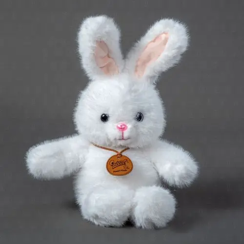 Мягкая игрушка "Зайка белый с медальоном" 38 см. Мягкая игрушка "Зайка белый с медальоном" 38 см.