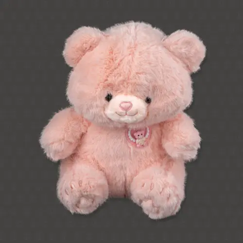 Мягкая игрушка "Медведь розовый с брошью-медвежонком" 30 см. Мягкая игрушка "Медведь розовый с брошью-медвежонком" 30 см.